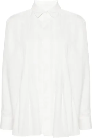 SACAI Poplin-skjorte med plisseret detalje