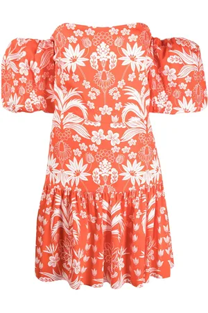 Borgo De Nor Kjole med blomstertryk og off-shoulder-snit