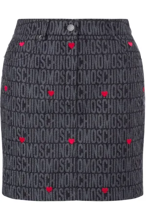 Moschino Kort pencil-nederdel i logo-jacquard