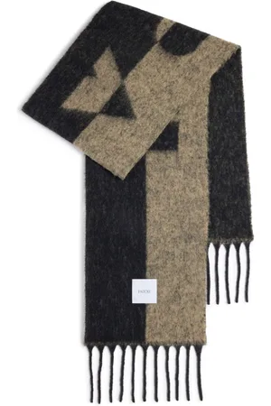 Patou Intarsia-strikket tørklæde med logo