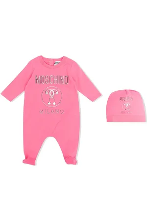 Moschino Sæt med hat og bodysuit med metallisk logo