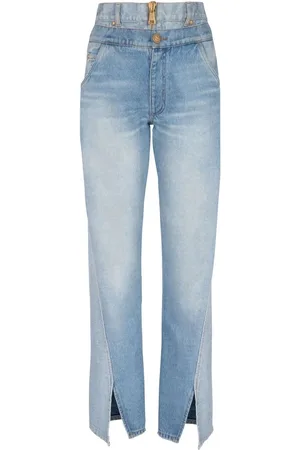 Balmain Højtaljede jeans med lige ben