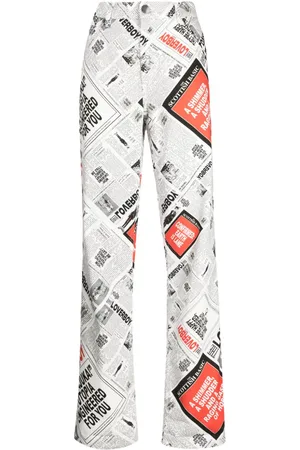 Charles Jeffrey Loverboy Jeans med brede ben og avistryk
