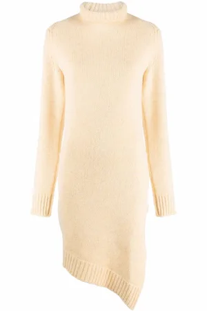 Jil Sander Trøje med rullekrave og asymmetrisk kant