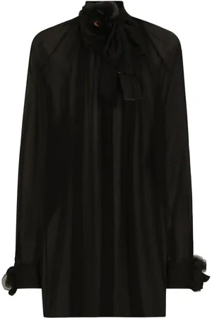 Dolce & Gabbana Bluse med blomstret applikation