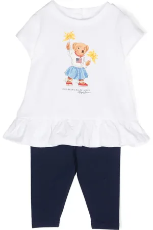 Ralph Lauren Leggings-sæt i bomuld med Polo Bear-tryk