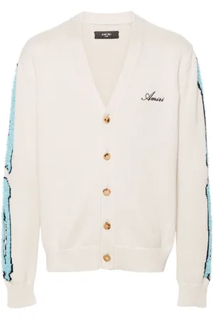 AMIRI Ribstrikket Bones cardigan
