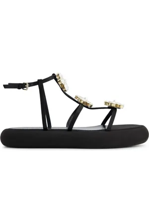 Giambattista Valli Plateau-sandaler med blomstret applikation