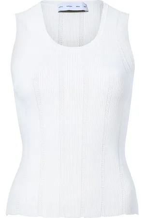 Proenza Schouler Perry kompakte pointelle ribstrikket top