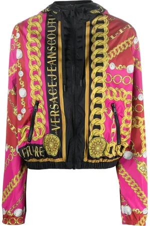 VERSACE Vindjakke med kæde og V-Emblem