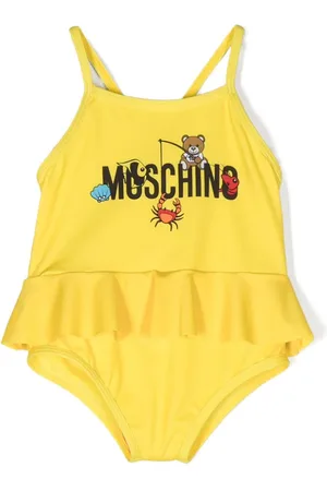 Moschino Badedragt med flæser og logotryk