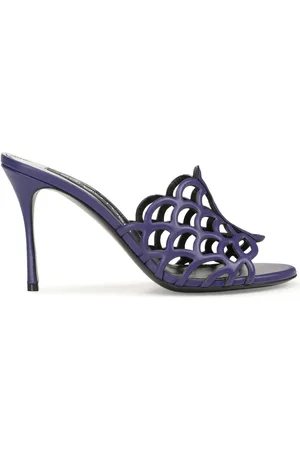 Sergio Rossi Sr Mermaid 90mm mules i læder