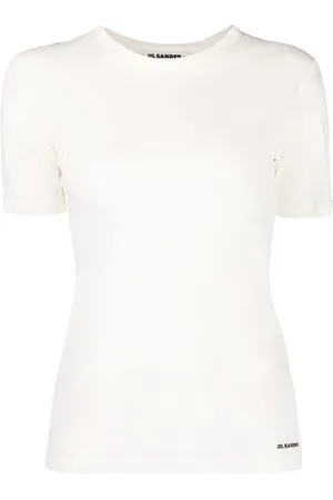 Jil Sander Kortærmet T-shirt med rund hals