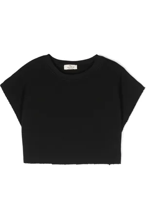 Le pandorine Cropped T-shirt med tekstureret finish