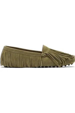 Scarosso Cochise loafers i ruskind med frynse-detalje