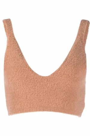 Nanushka Cropped strikket top