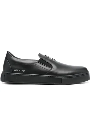 Philipp Plein Slip on-sneakers med logoplade