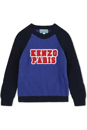 Kenzo Trøje med broderet logo og colourblocking