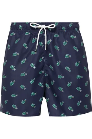 Lacoste Badeshorts med krokodilletryk og snoretræk
