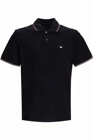 Emporio Armani Kortærmet polo med broderet logo