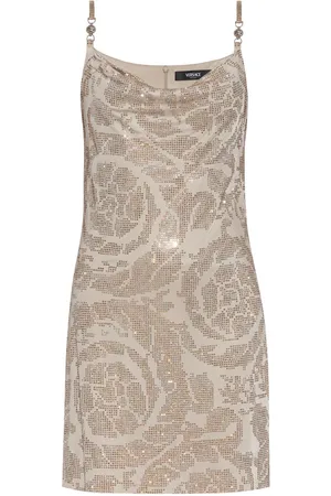 VERSACE Kort Crystal Barocco slip-kjole