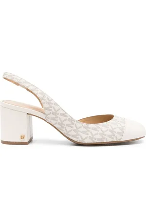 Michael Kors 70mm pumps i læder med monogramtryk