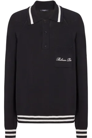 Balmain Langærmet polo med broderet logo