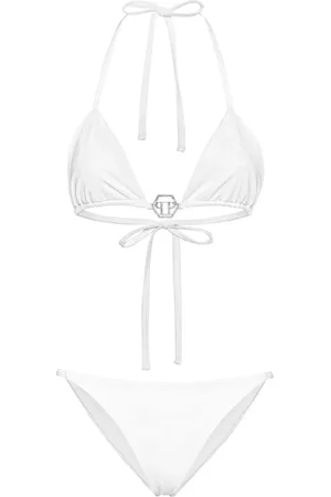 Philipp Plein Trekantsbikini med logoplade