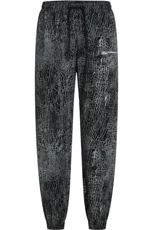 Karl Lagerfeld Joggingbukser med broderi og krakeleret tryk
