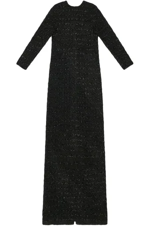 Balenciaga Tweed-kjole med knapper i ryggen