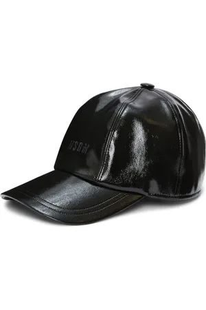 Msgm Baseballkasket med broderet logo og imiteret læder