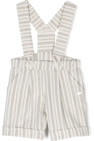 Le Bebé Enfant Stribede overalls i bomuld