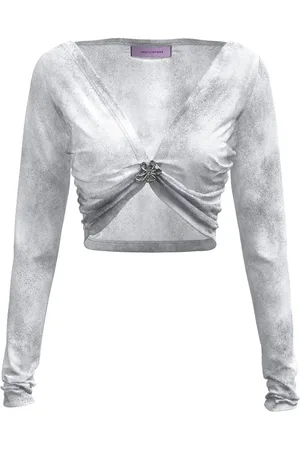 MACCAPANI Angela top med brochedetalje