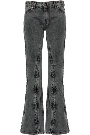 Y / PROJECT Jeans med bootcut-snit og falmet effekt