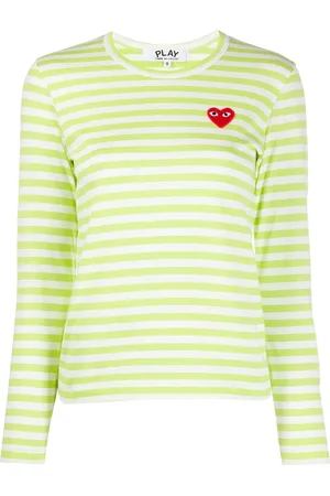 Comme des Garçons T-shirt med rund hals og hjertetryk