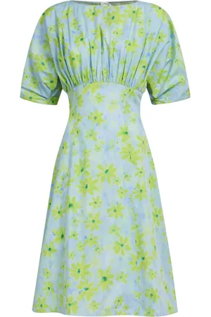Marni Kjole med blomstertryk og samledetalje
