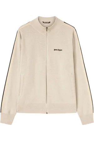 Palm Angels Jakke i strik med broderet logo