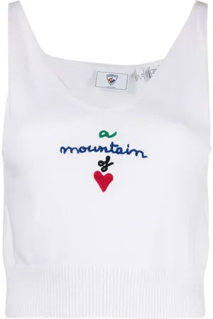 Rossignol Strikket cropped top med broderet logo