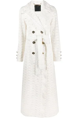 Philipp Plein Lang Sangallo trenchcoat med læder