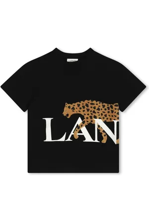 Lanvin T-shirt med rund hals og Hobo Cat-tryk
