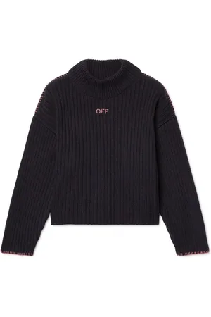 OFF-WHITE Ribstrikket Off Stamp trøje