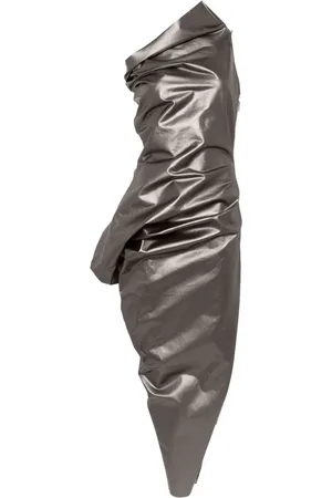 Rick Owens Lang Walrus kjole med metallisk effekt