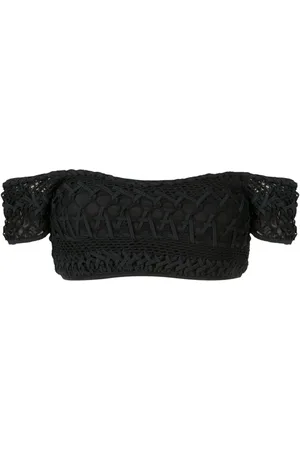 AMIR SLAMA Cropped top med off-shoulder