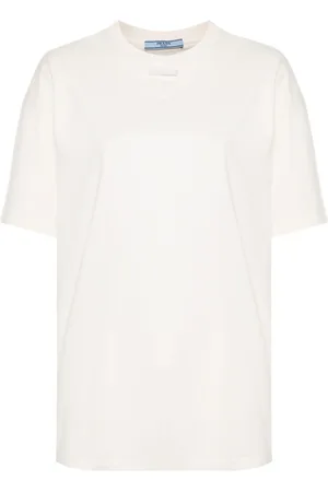 Prada T-shirt med broderet trekantslogo