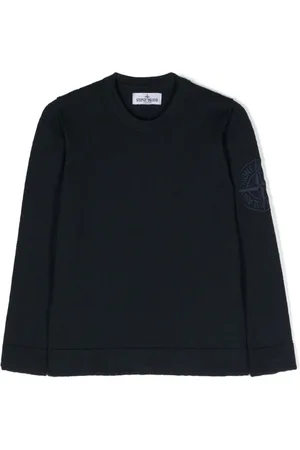 Stone Island Striktrøje med broderet logo