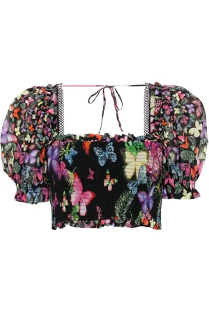 CHARO RUIZ IBIZA Lirio bluse med sommerfugletryk