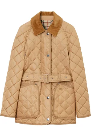 Burberry Diamant-quiltet jakke med bælte