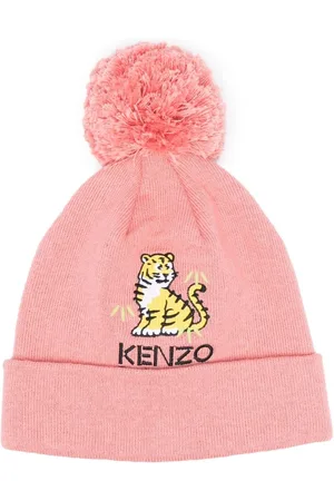 Kenzo Strikket hue med tigermotiv