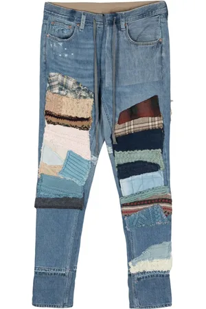 GREG LAUREN Jeans med mellemhøj talje og smalle ben