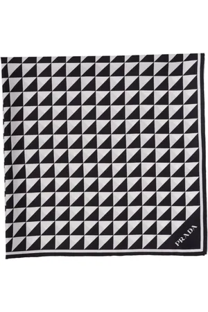 Prada Silketørklæde med trekantet logo